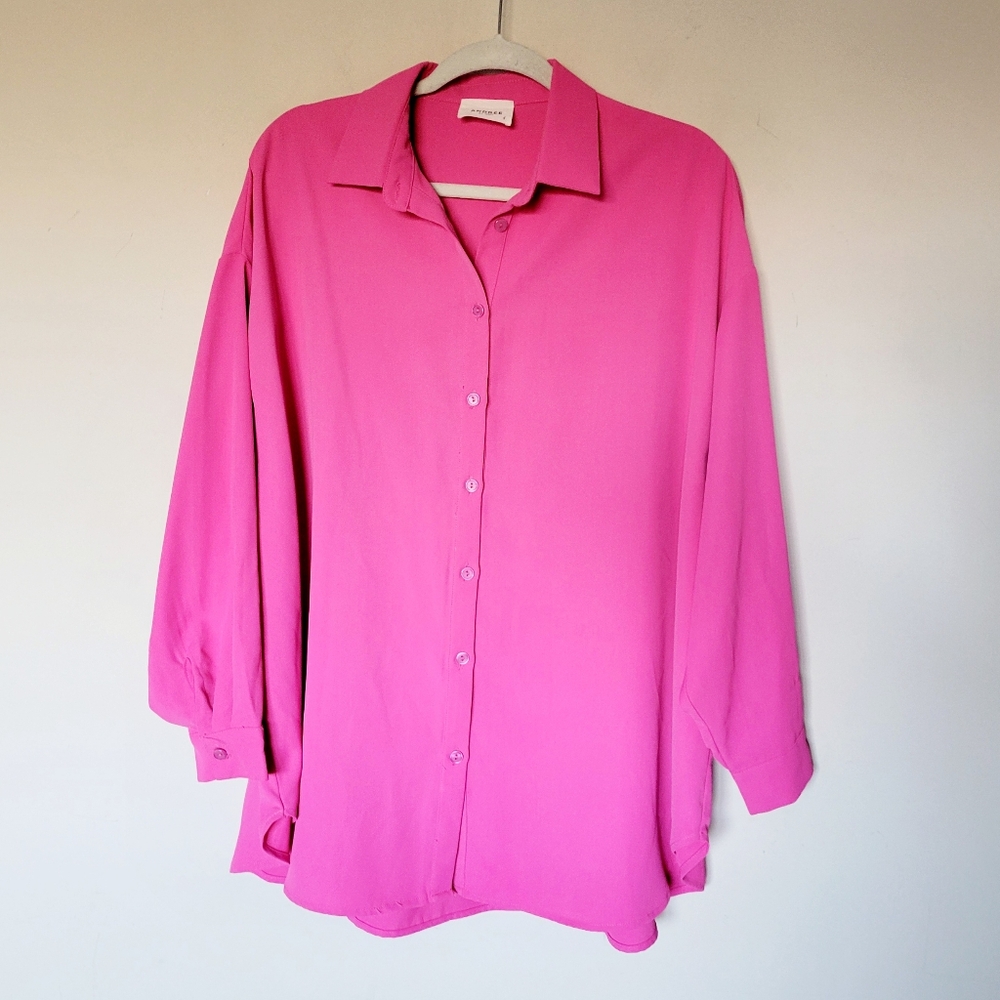 ANDRÉE BY UNIT Hot Pink Oversized Top